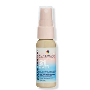 PUREOLOGY COLOR FANATIC MUTI-TASKING LEAVE-IN SPRAY FOR 21 ESSENTIAL BENEFITS.